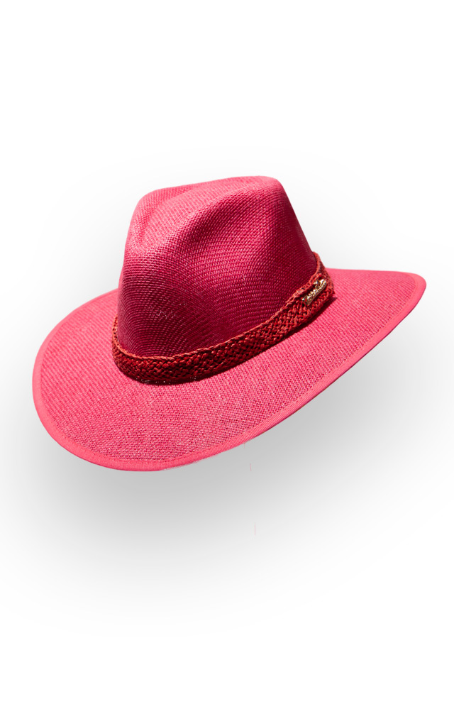 Sombrero Safari yute fucsia